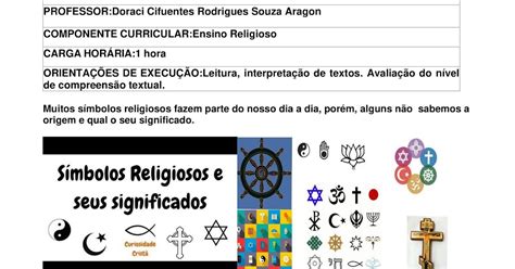 Simbolos Religiosos E Seus Significados Atividades Revoeduca