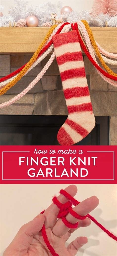 How To Finger Knit A Garland Finger Knitting With Yarn Is Simple And