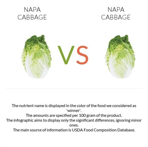 Napa Cabbage Vs Napa Cabbage — In Depth Nutrition Comparison