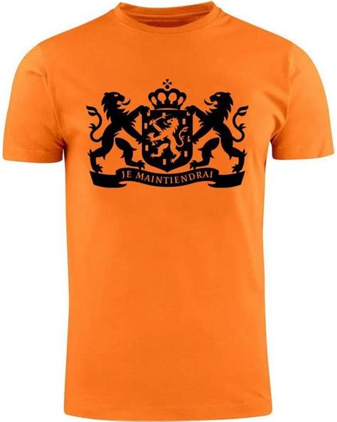 Oranje Nederlands Elftal Heren T Shirt Ek Wk Leeuw Wapen