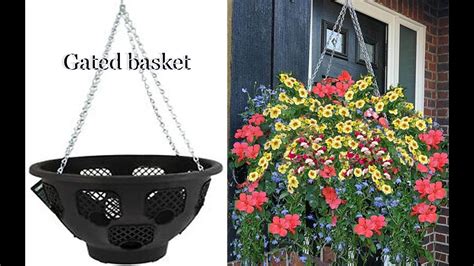 How To Plant Easy Fill Gated Hanging Basketlondon Youtube