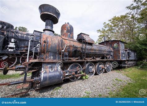 Old And Rusty Steam Locomotive Abandoned On An Lost Place Train Station