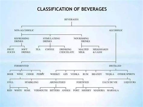 Classification Of Beverages Chart