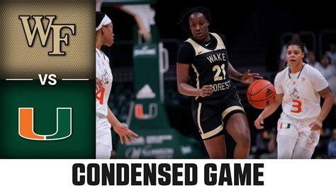 Wake Forest Vs Miami Condensed Game Acc Womens Basketball