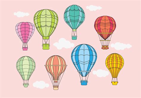 Vintage Hot Air Balloons Design Vectors 147493 Vector Art At Vecteezy