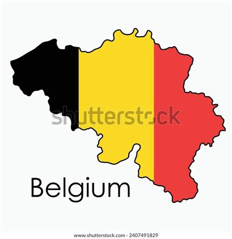 Outline Drawing Belgium Flag Map Vector Stock Vector (Royalty Free ...