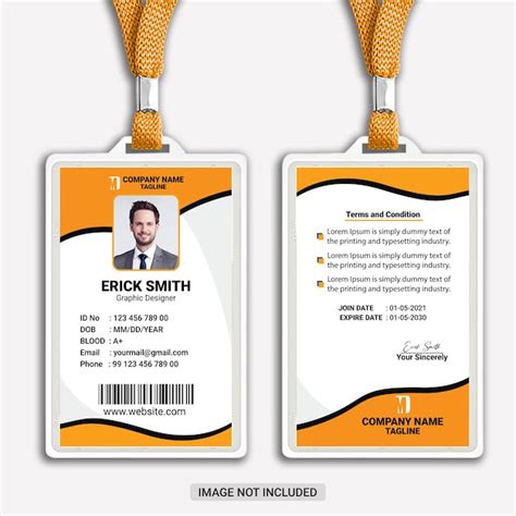 Premium Vector Modern Company Employee Id Card Design Template With