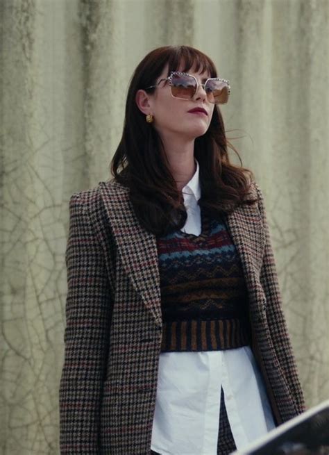 Herringbone Tweed Blazer Worn By Kaya Scodelario As Susie Glass In The Gentlemen