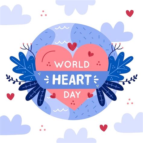 Free Vector Drawn World Heart Day Illustration