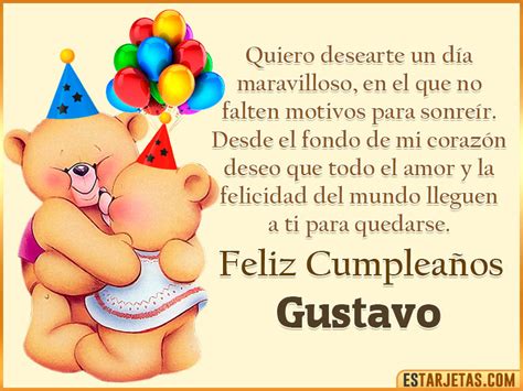 Feliz Cumplea Os Gustavo Im Genes Tarjetas Y Mensajes