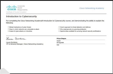 Cisco Intro To Cybersecurity Quiz Exam Answers