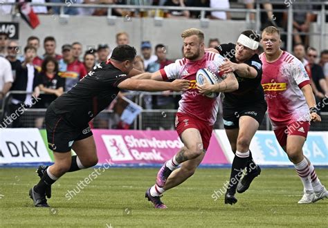 Tyrone Green Harlequins Tackled By Owen Editorial Stock Photo - Stock ...