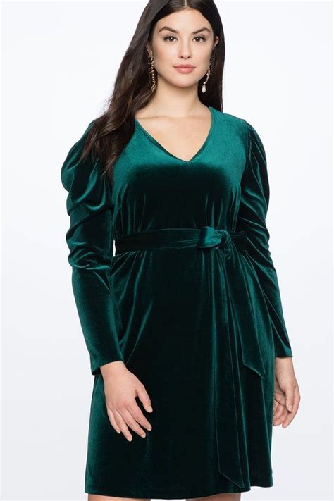 Plus Size Green Velvet Dresses Green Velvet Dresses In Plus Sizes Sleeved Velvet Dress