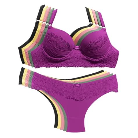 Lingerie Kit Conjuntos Calcinha Sutiã Bojo Atacado Frete grátis