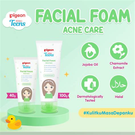 Pigeon Teens Facial Foam Acne Care 40g Shopee Malaysia