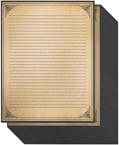 Amazon Sheets Of Letter Size Vintage Style Lined Stationery