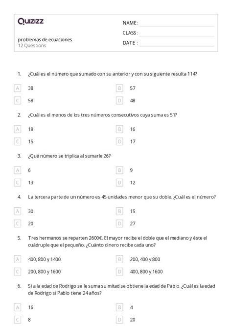 Problemas De Divisi N Hojas De Trabajo Para Grado En Quizizz