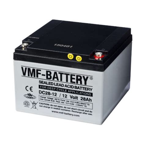 Vmf Dc28 12 Agm Deep Cycle Accu 12v 28 Ah T3 Terminal Vmf 123accunl