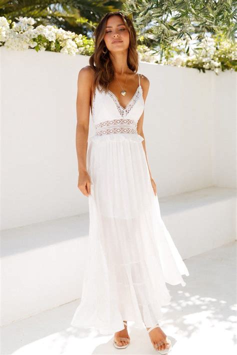 Purchase Before Anyone Else Maxi Dress White In 2021 White Maxi Dresses White Flowy Dress