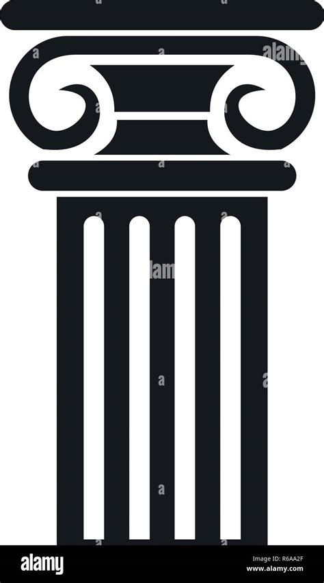 Greek Column Icon Simple Illustration Of Greek Column Vector Icon For