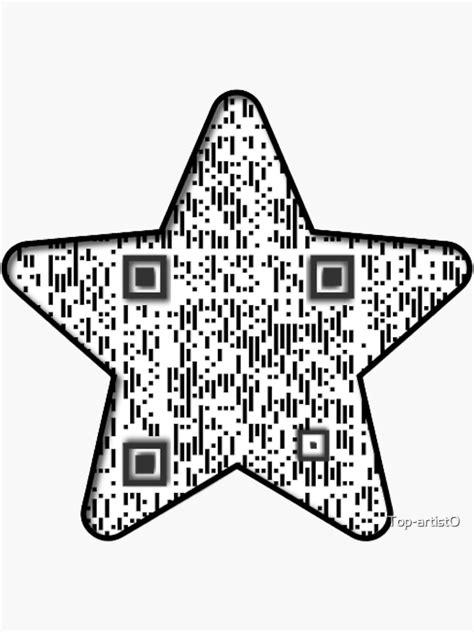 Star Qr Code Sticker For Sale By Top Artisto Redbubble