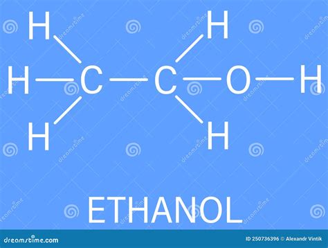 Estructura Qu Mica De La Mol Cula Etanol Alcohol Et Lico F Rmula