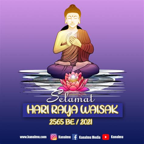 6 Template Poster Ucapan Selamat Hari Raya Waisak 2565 Be 2021 Format