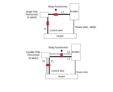 240v Single Pole Thermostat Wiring Diagram Wiring Diagram And Schematics