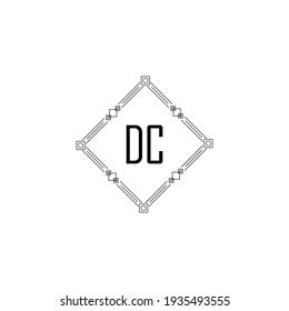 Dc Unique Abstract Geometric Vector Logo Stock Vector Royalty Free