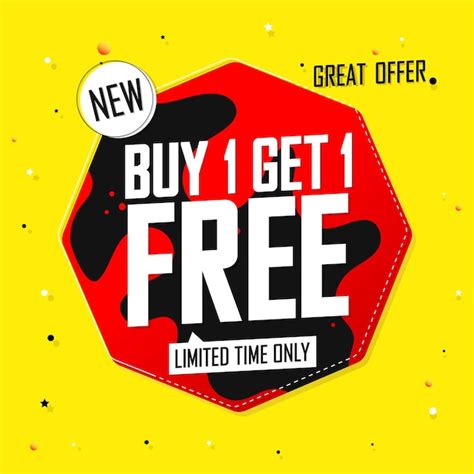 Premium Vector Buy Get Free Sale Poster Design Template Special