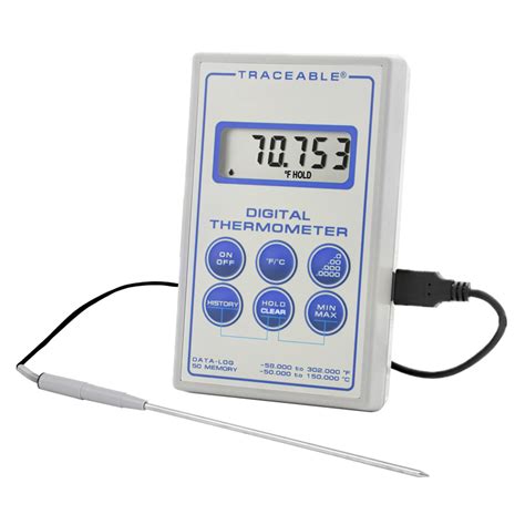 Traceable® Scientific Thermistor Thermometer with Calibration; USB ...