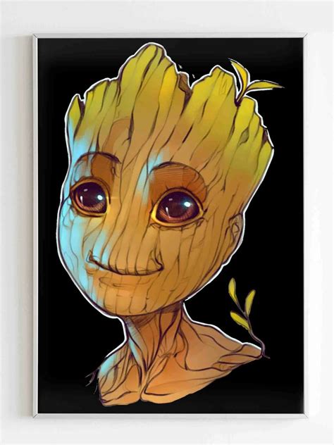 Baby Groot Smile Poster Baby Groot Groot Poster