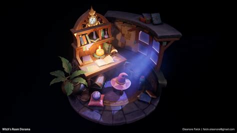 Artstation Witchs Room Diorama Eleanore Falck In 2022 Witch Room