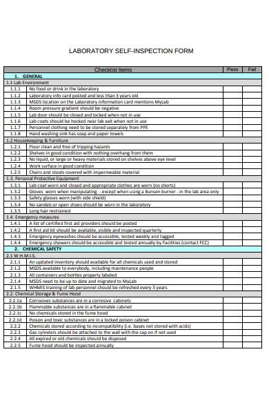 Free Inspection Form Samples Pdf Ms Word Google Docs Excel