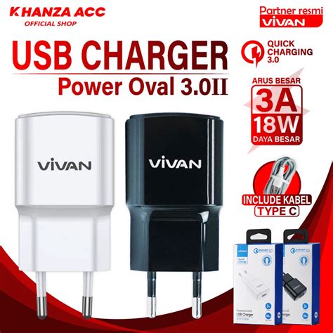 Jual Khanzaacc Vivan Power Oval Ii Charger Original W With A