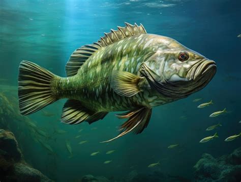 Premium Ai Image Big Green Ray Fish