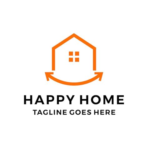 Premium Vector Happy Home Smile Logo Design Vector Illustration