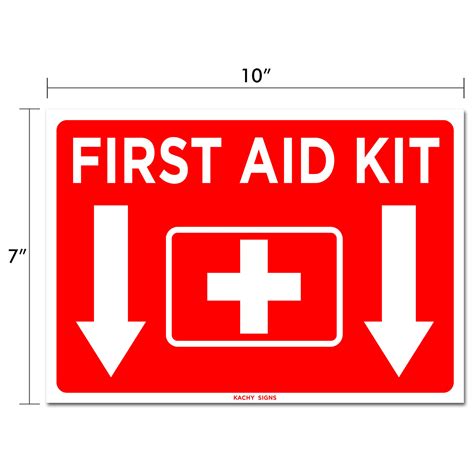 Red First Aid Kit Sign