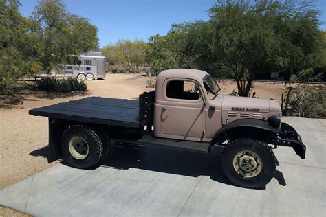 1955 Dodge Power Wagon 4x4 Flatbed Pickup Barrett Jackson Auction Company Worlds Greatest