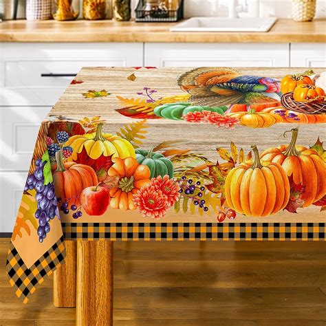 Thanksgiving Tablecloth Thanksgiving Turkey Table Cloth Rectangle 60 X 120