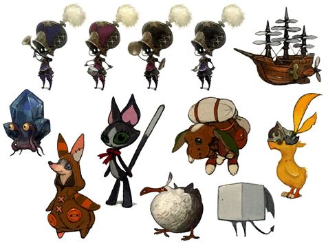 Minions From Final Fantasy XIV A Realm Reborn Illustration Artwork