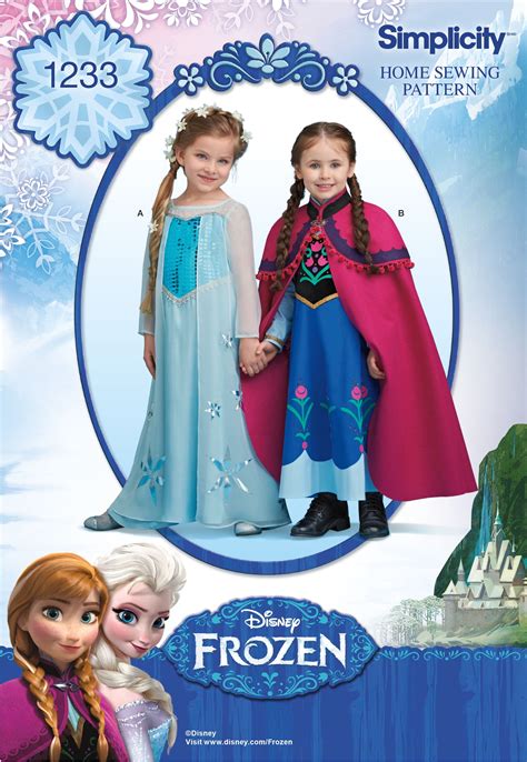 Simplicity Childs Size 3 8 Disney Frozen Costume Pattern 1 Each