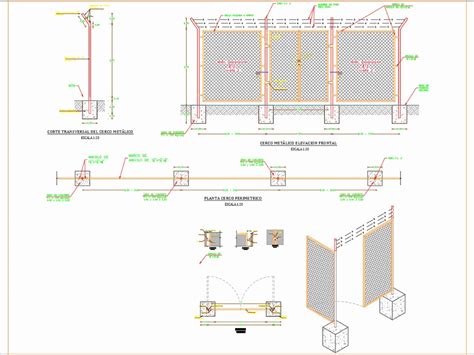 Cerco Perimetrico En AutoCAD Descargar CAD 2 41 MB Bibliocad