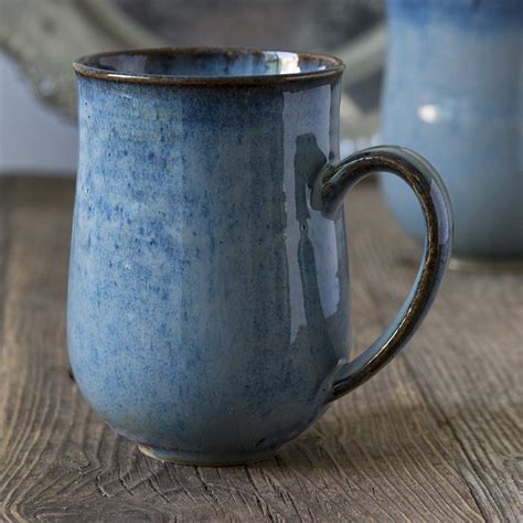 Handcrafted Ceramic Light Blue 14 Fl Oz Mug Mad About Pottery