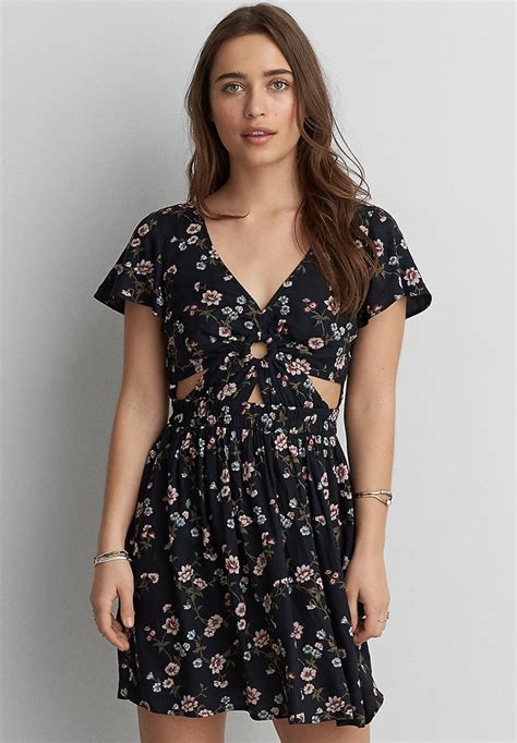 American Eagle Outfitters Ae Keyhole Fit And Flare Dress Cheap Summer