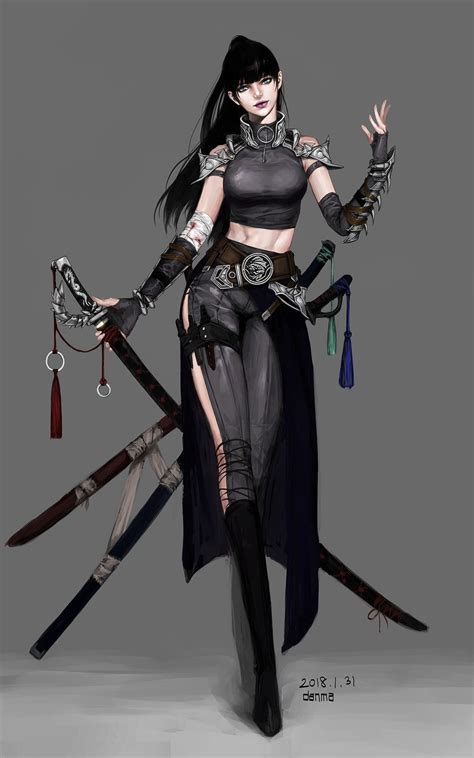 Swordswoman Danma Heav On On Artstation At Https Artstation