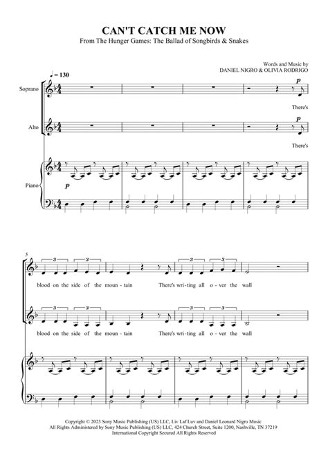 Cant Catch Me Now By Olivia Rodrigo Sa Digital Sheet Music Sheet