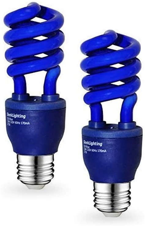 Sleeklighting 13 Watt Blue Spiral Cfl Fluorescent Light Bulb Ul Listed