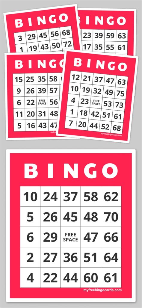 Printable Number Bingo Cards | Printable Bingo Cards