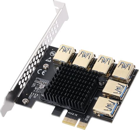 BEYIMEI PCIE Splitter 1 à 6 PCI Express Carte Riser Carte